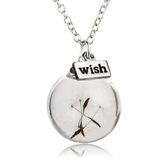 5/$25 Wish Bottle Real Dandelion Seeds Necklace - Picture 10 of 15